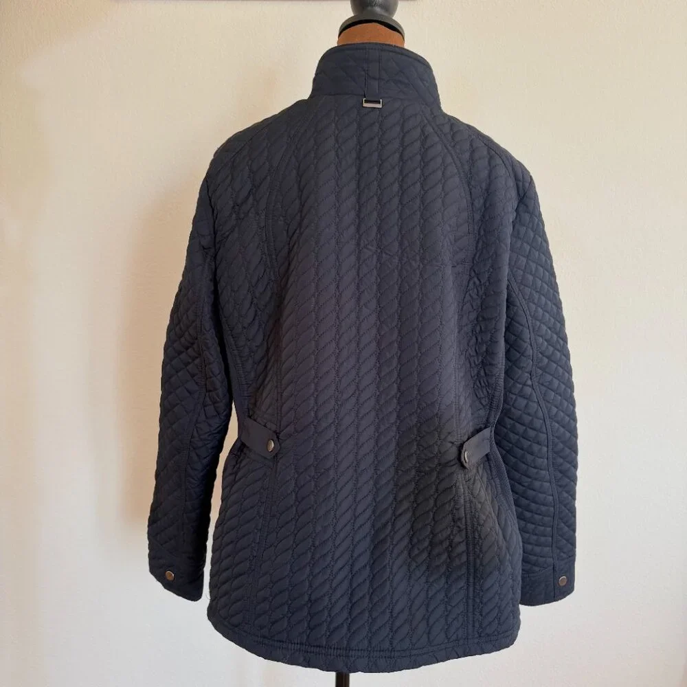 Weatherproof® Women's Size XL Navy Blue Quilted Jacket with Side Stretch - Picture 4 of 16